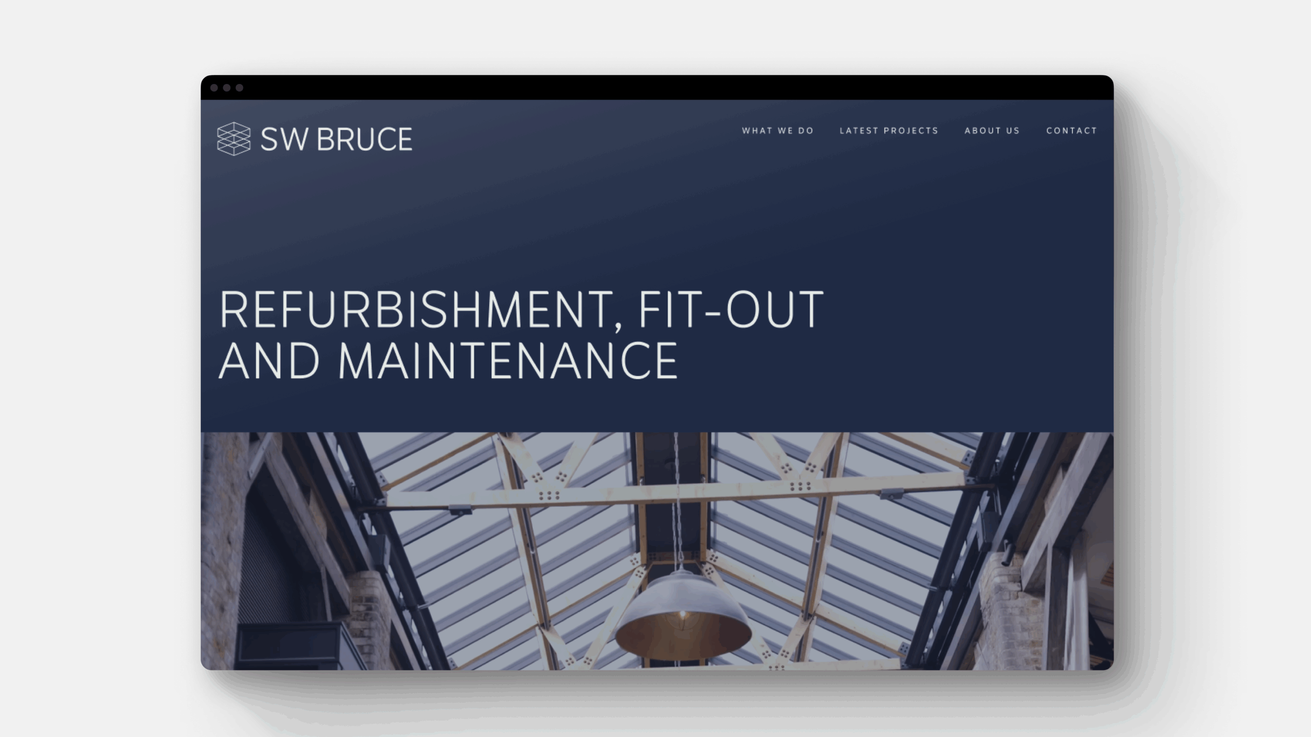 Screenshot of the new SW Bruce website